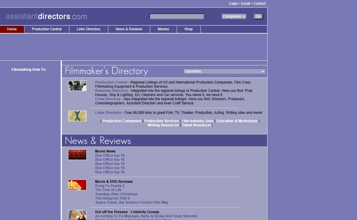 AssistantDirectors.com - The Filmmaker's Guide - The Film and Video Industry's Most Trusted Resource - All about Filmmaking, Digital Video Production, Moviemaking, Digital Filmmaking, Film and Video Production Services and more!