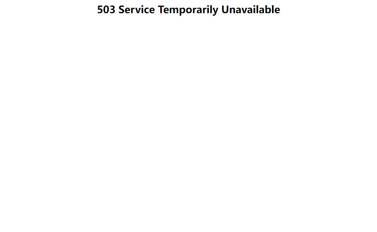 503 Service Temporarily Unavailable