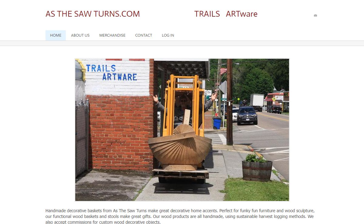 AS THE SAW TURNS.COM                            TRAILS   ARTware - Home