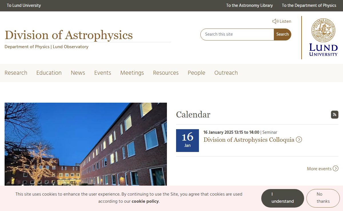 Division of Astrophysics | Division of Astrophysics