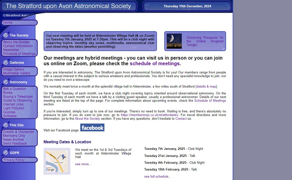 The Stratford upon Avon Astronomical Society