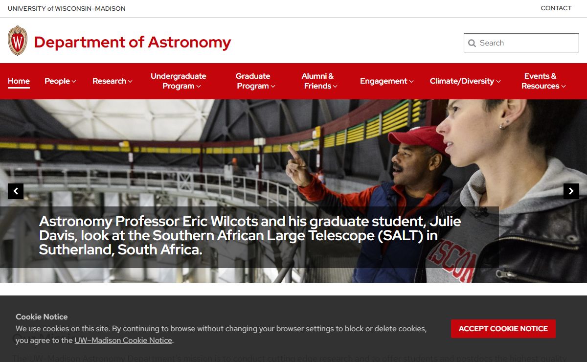 Department of Astronomy – UW–Madison