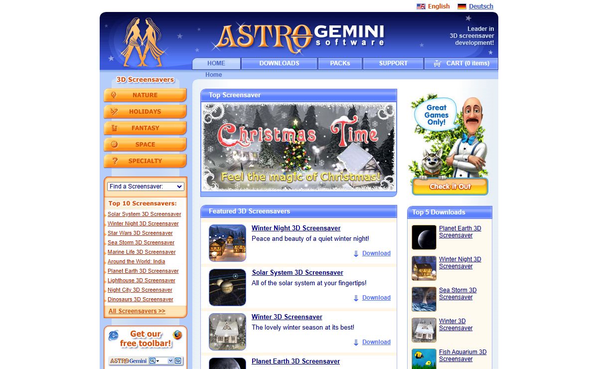 Astro Gemini Software - Leader in 3D screensaver development!