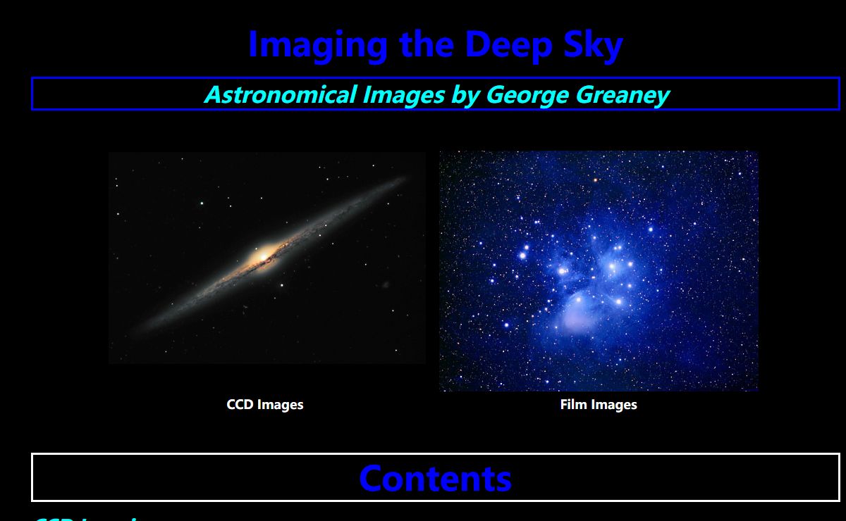 Deep Sky Photography: Astrophotography by George Greaney