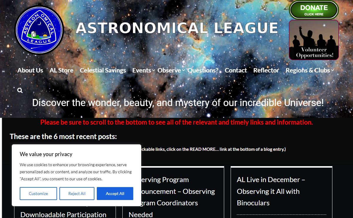 Home - Astronomical League