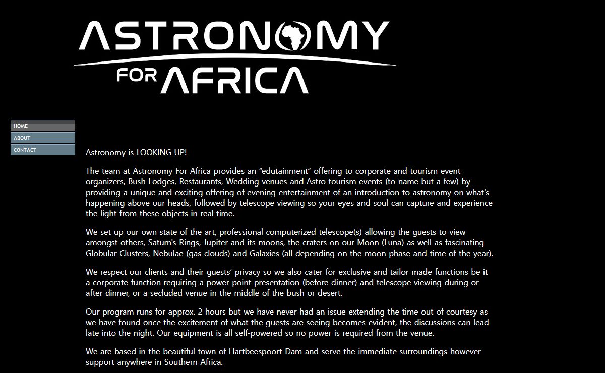 HOME page - Astronomy For Africa