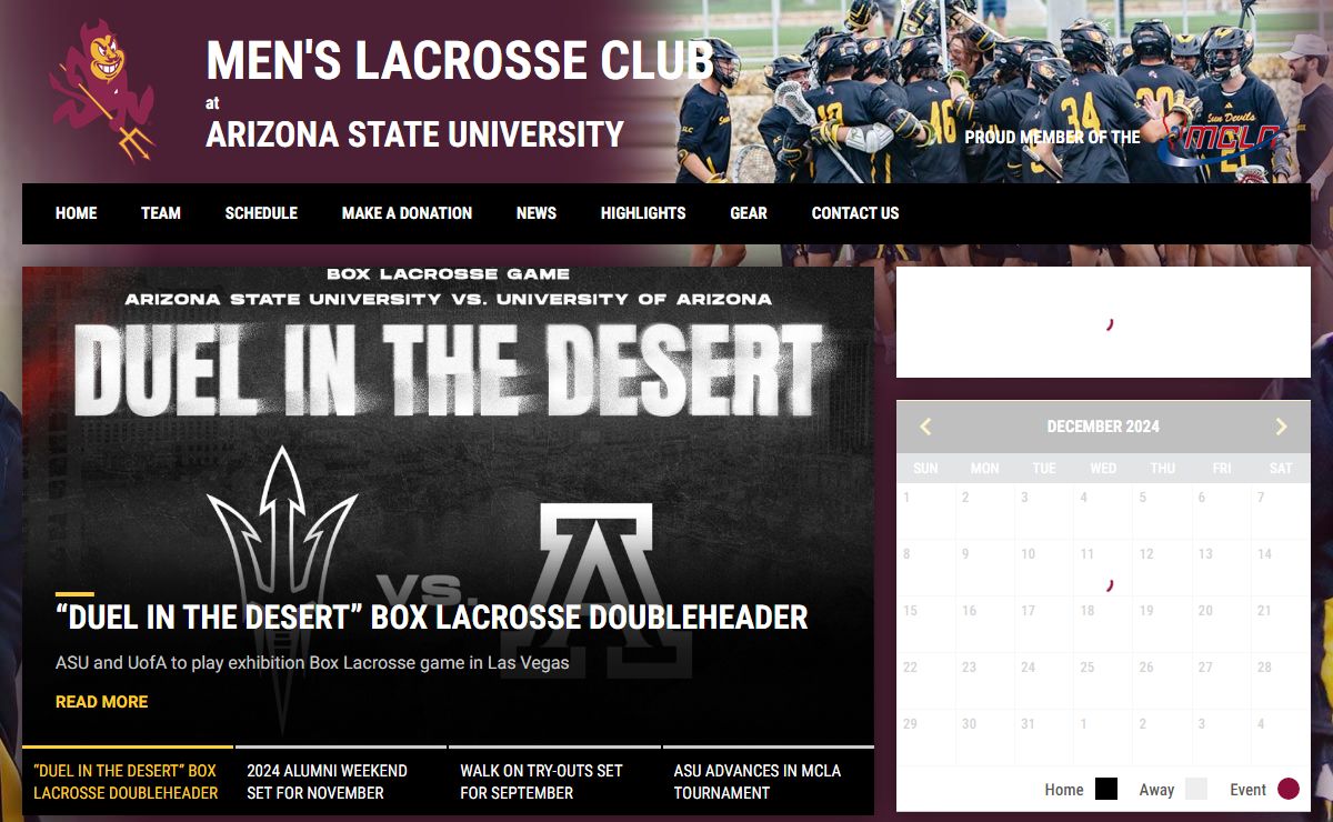 Home - Men's Lacrosse at Arizona State