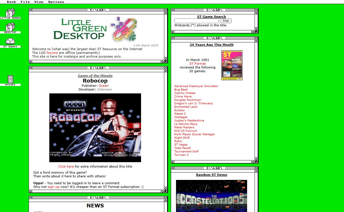 LGD - For Atari ST Games, Reviews, Demos, Music, Downloads, Box Scans and Much More!