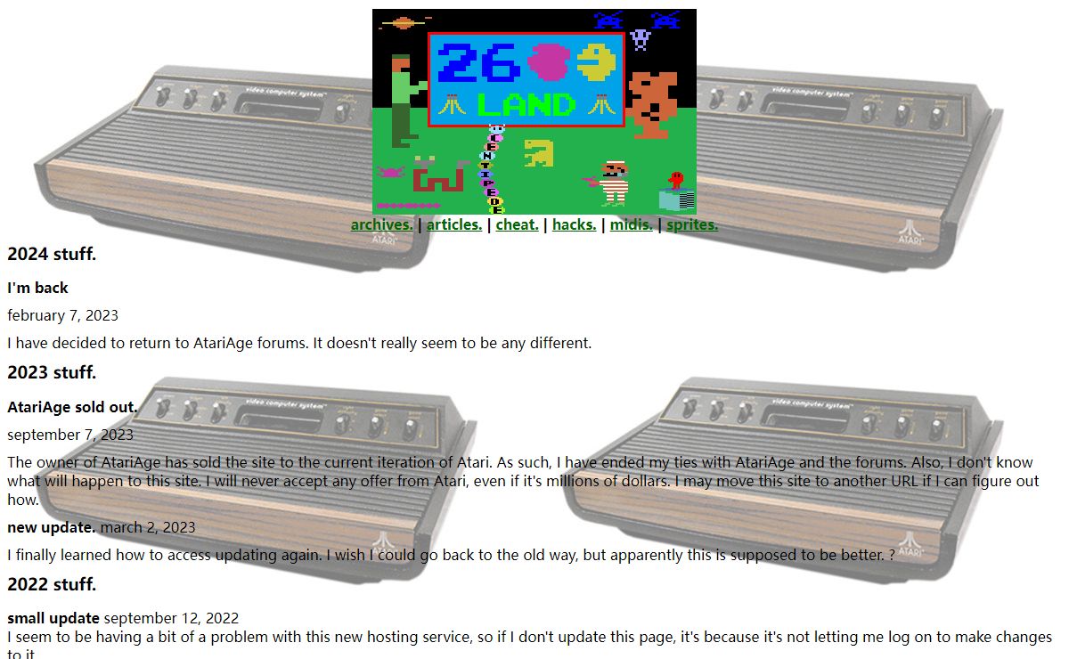 Atari 2600 land.