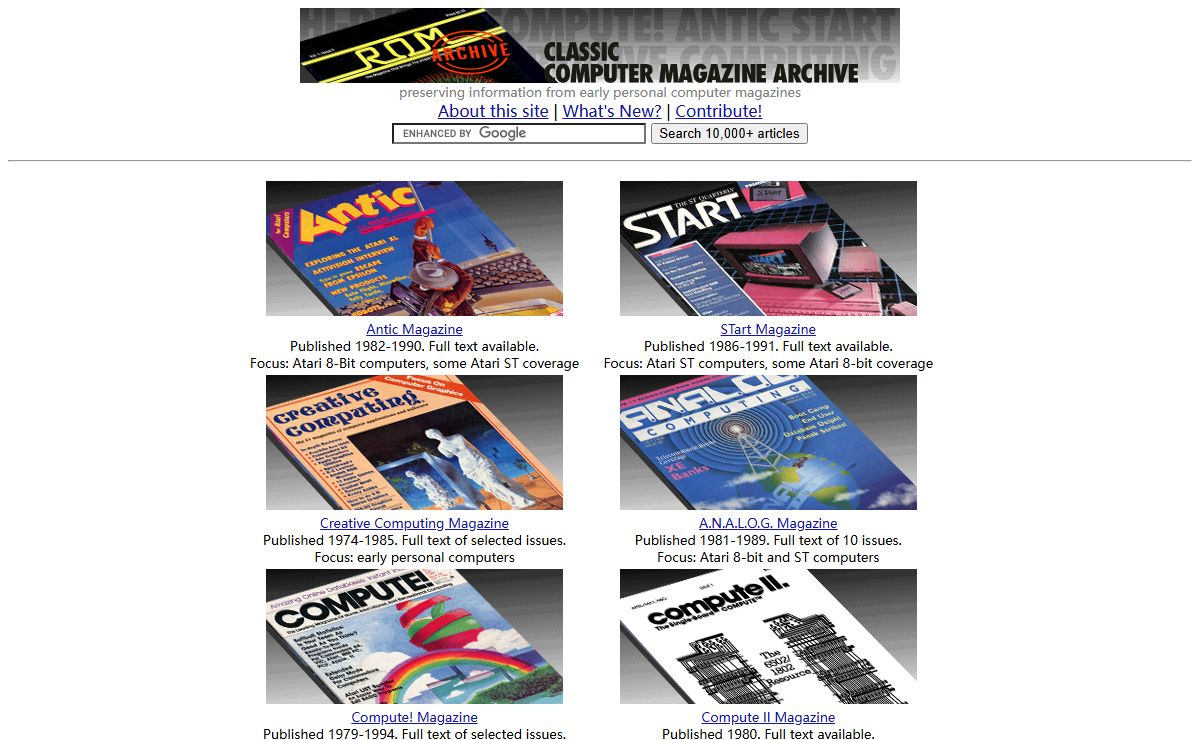 Classic Computer Magazine Archive