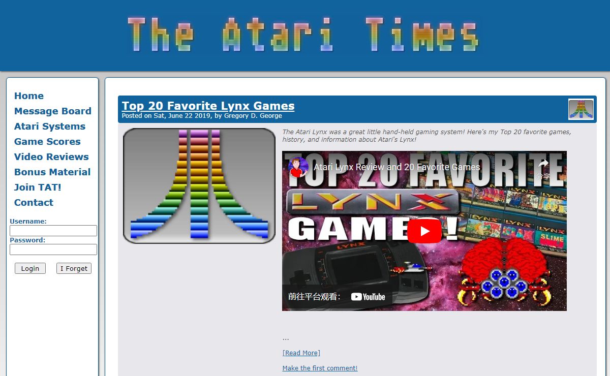 Welcome to The Atari Times