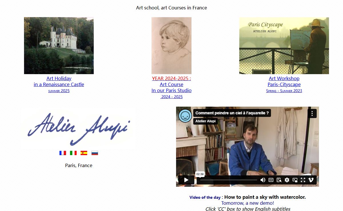 Art School in France : Courses & Workshops by Atelier Alupi