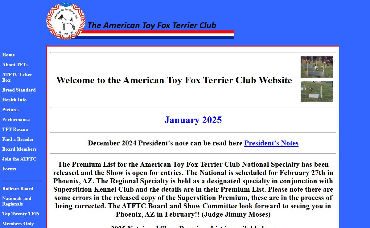 American Toy Fox Terrier Club, ATFTC