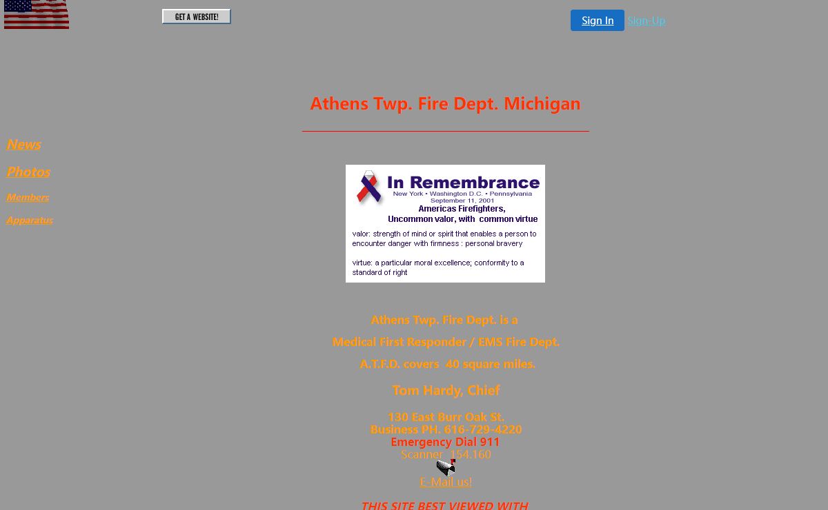 Fire Departments, Athens Twp. Fire Dept., Athens Fire Dept.