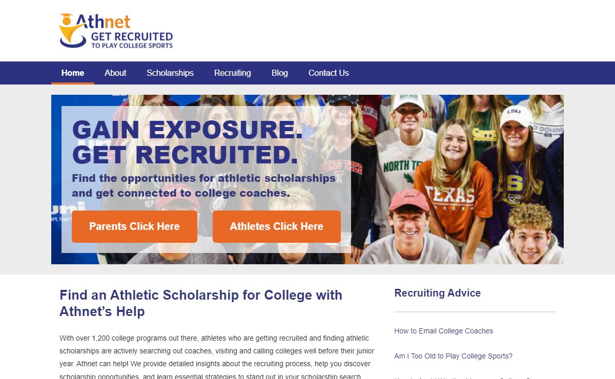 Find Athletic Scholarships And Get Recruited | Athnet
