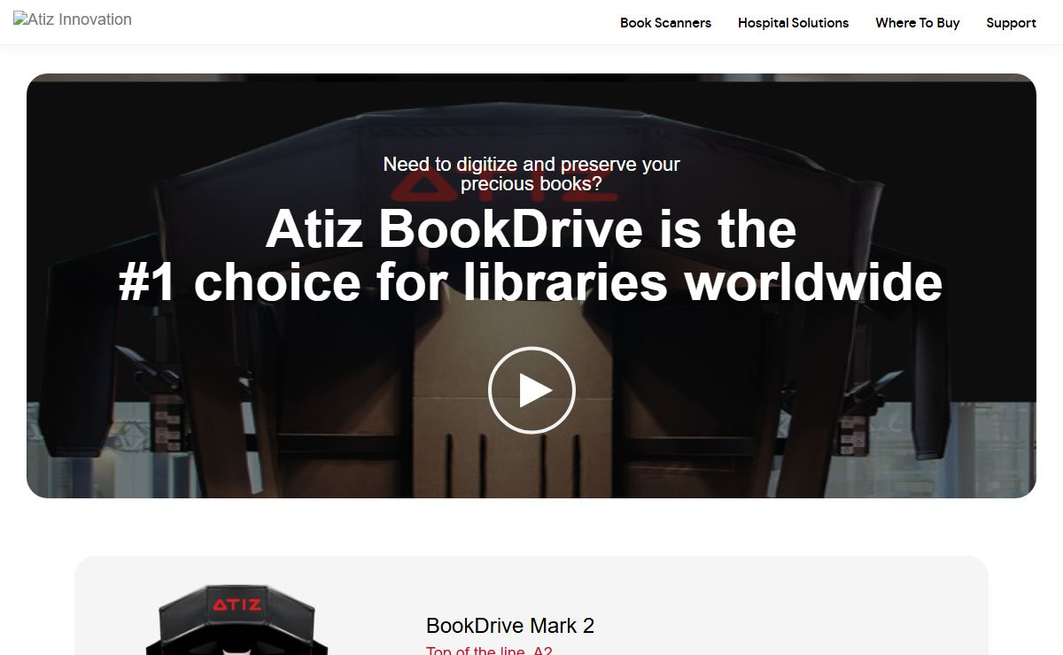 Atiz | Book Scanners, Digitization & Scanning Solutions