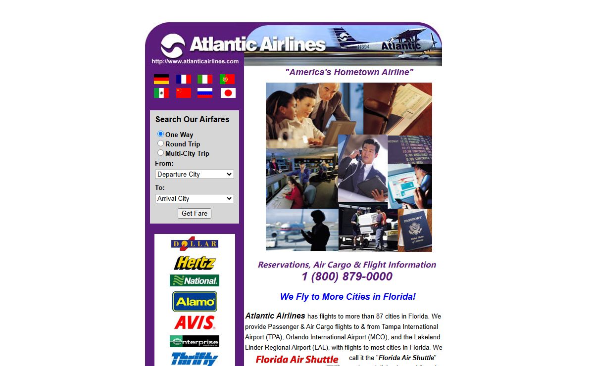 Atlantic Airlines Flights to 87 Florida Cities