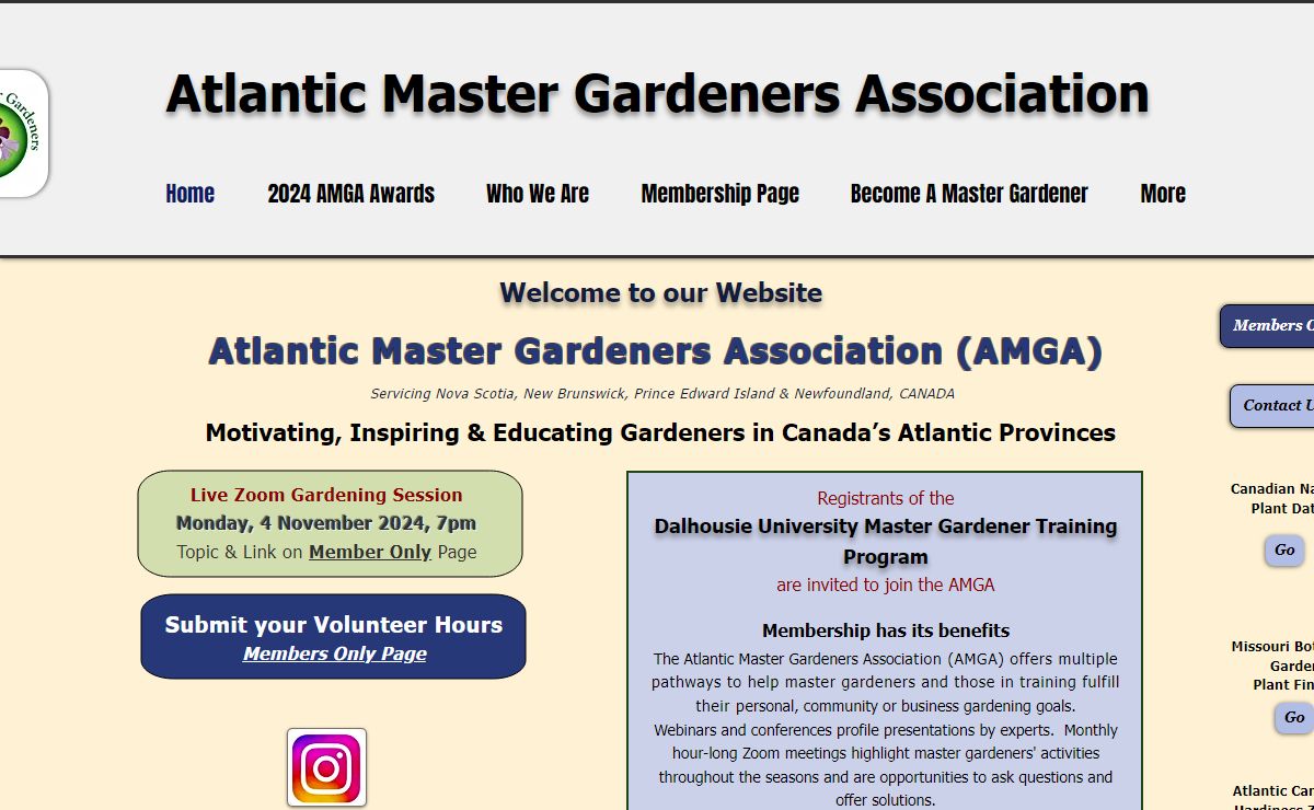 Atlantic Master Gardeners Association (AMGA), Canada