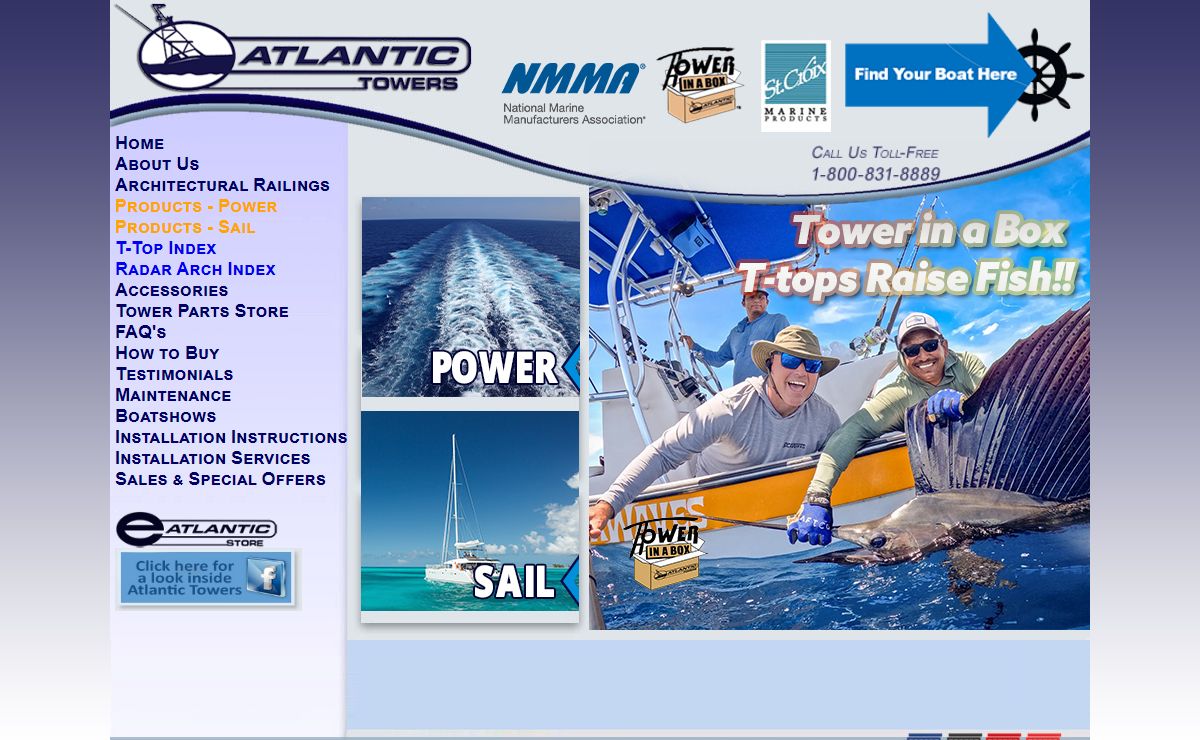 Welcome to Atlantic Towers | T-Tops and Fishing Arches - Radar Arches and Hardtops for Boats