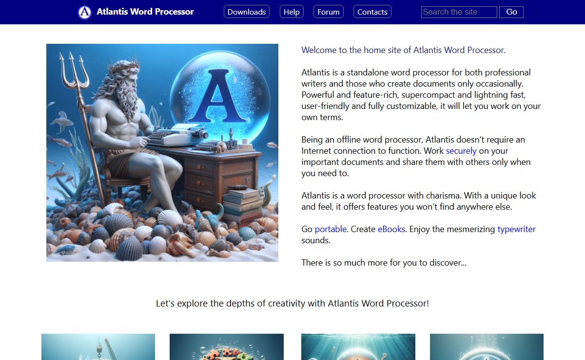 Atlantis Word Processor. The creative writer's best friend