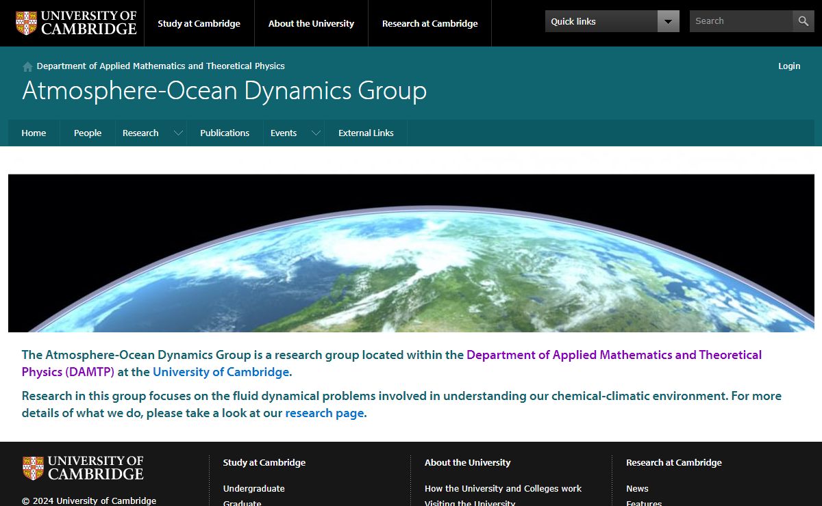 DAMTP Atmosphere-Ocean Dynamics Group | Atmosphere-Ocean Dynamics Group
