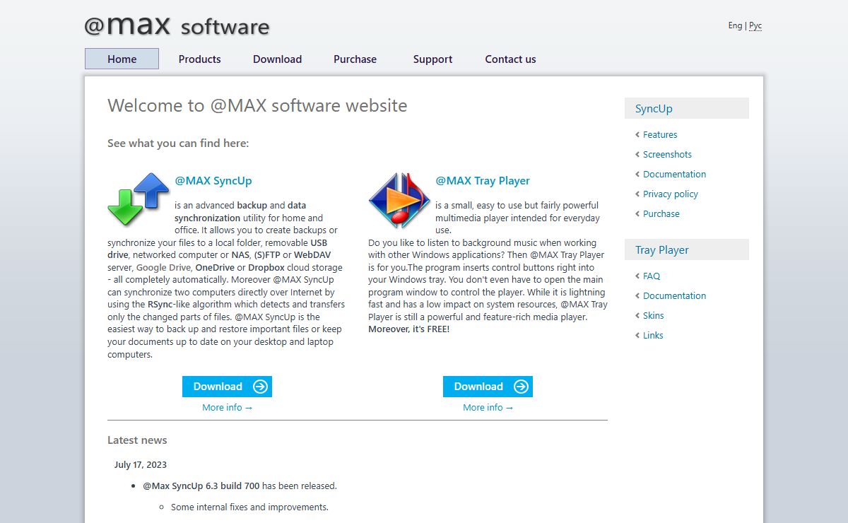 @MAX software - Sync Files and Folders, Back Up Data to Google Drive or Dropbox and more