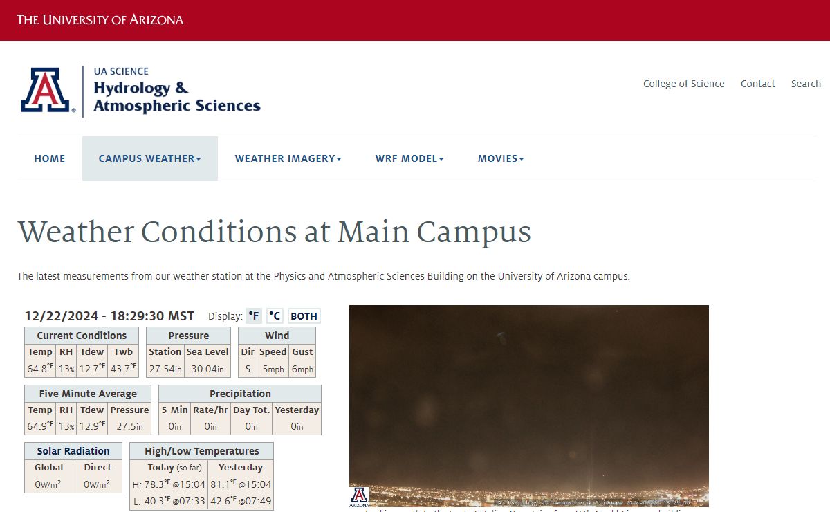 UA Hydrology and Atmospheric Sciences