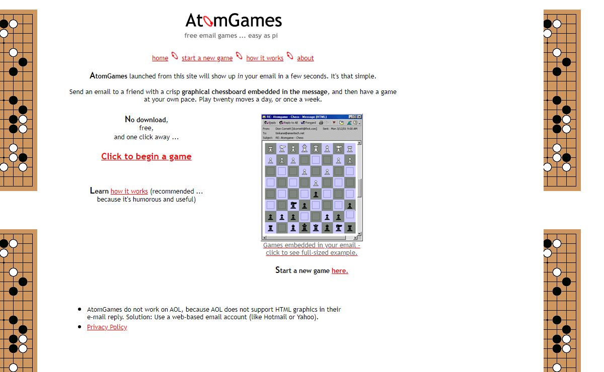 AtomGames free email games
