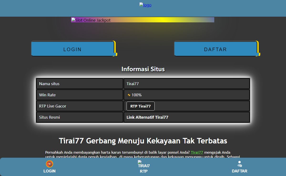 Tirai77 ↣ Gerbang Menuju Kemenangan Tak Terbatas