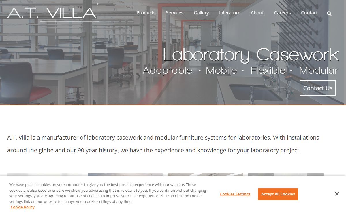 Laboratory Casework Manufacturers | A.T. Villa