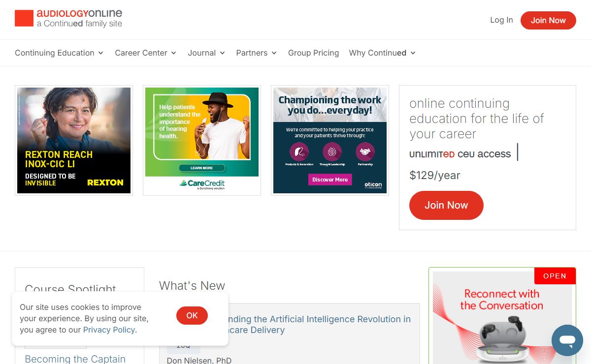 Online CEUs, Job listings, and Journal for the Audiology Profession | AudiologyOnline