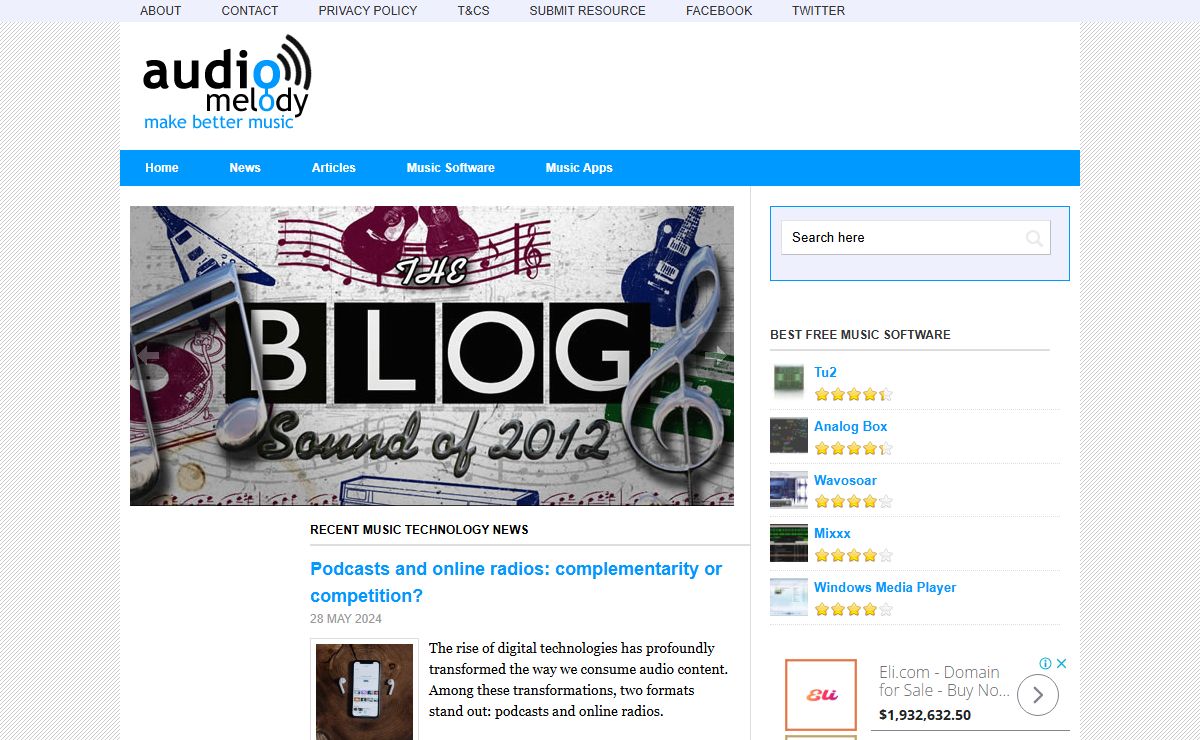 AudioMelody | free music software, apps & recording / mixing tutorials