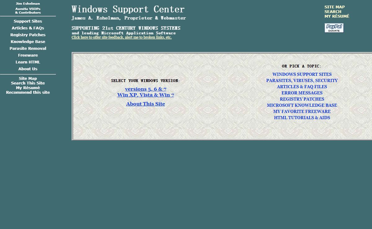Windows Support Center