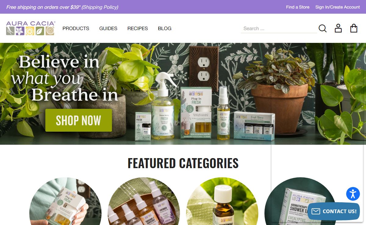 Aura Cacia Home page | Aura Cacia