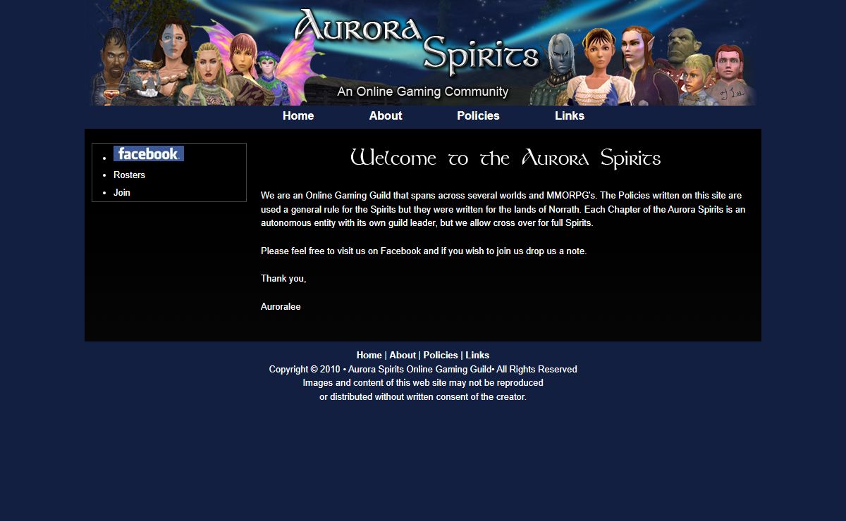 Aurora Spirits - An Online Gaming Community