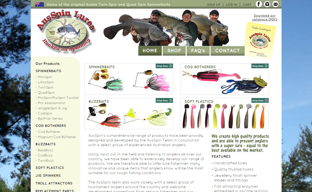AusSpin Lures | Home of the original Aussie Twin Spin and Quad Spin Spinnerbaits