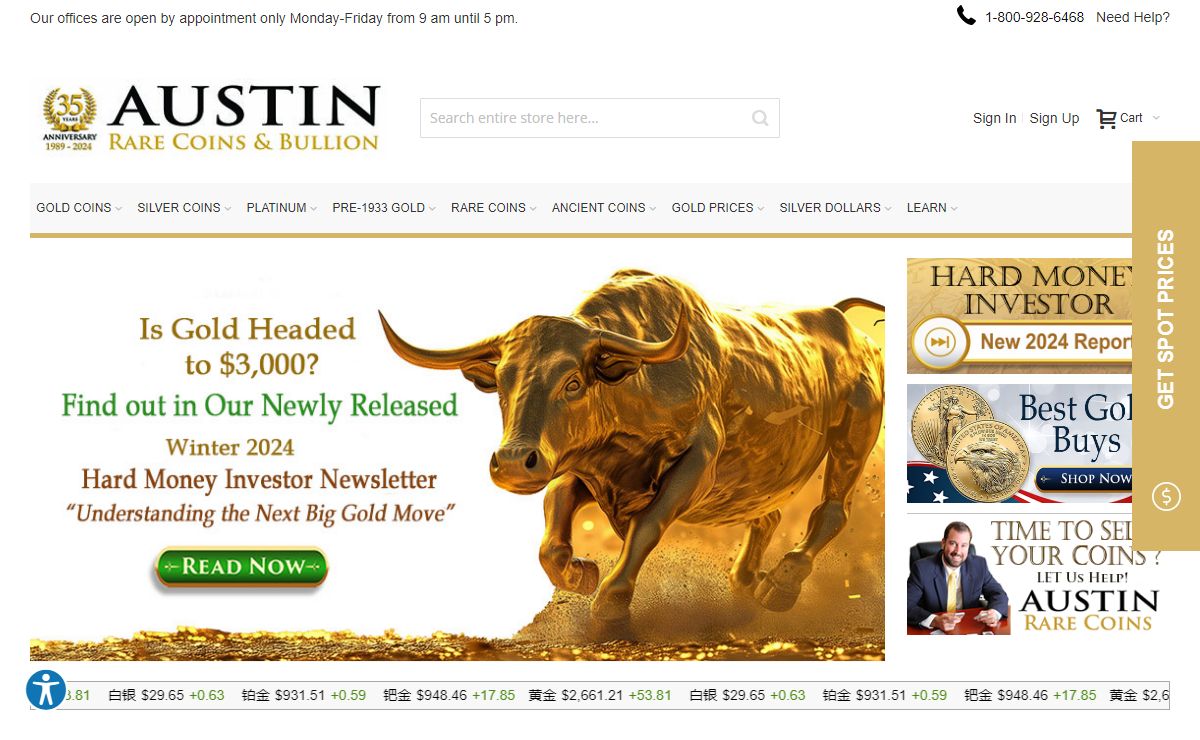 Austin Rare Coins - Coin Shop Austin | Austin Coins