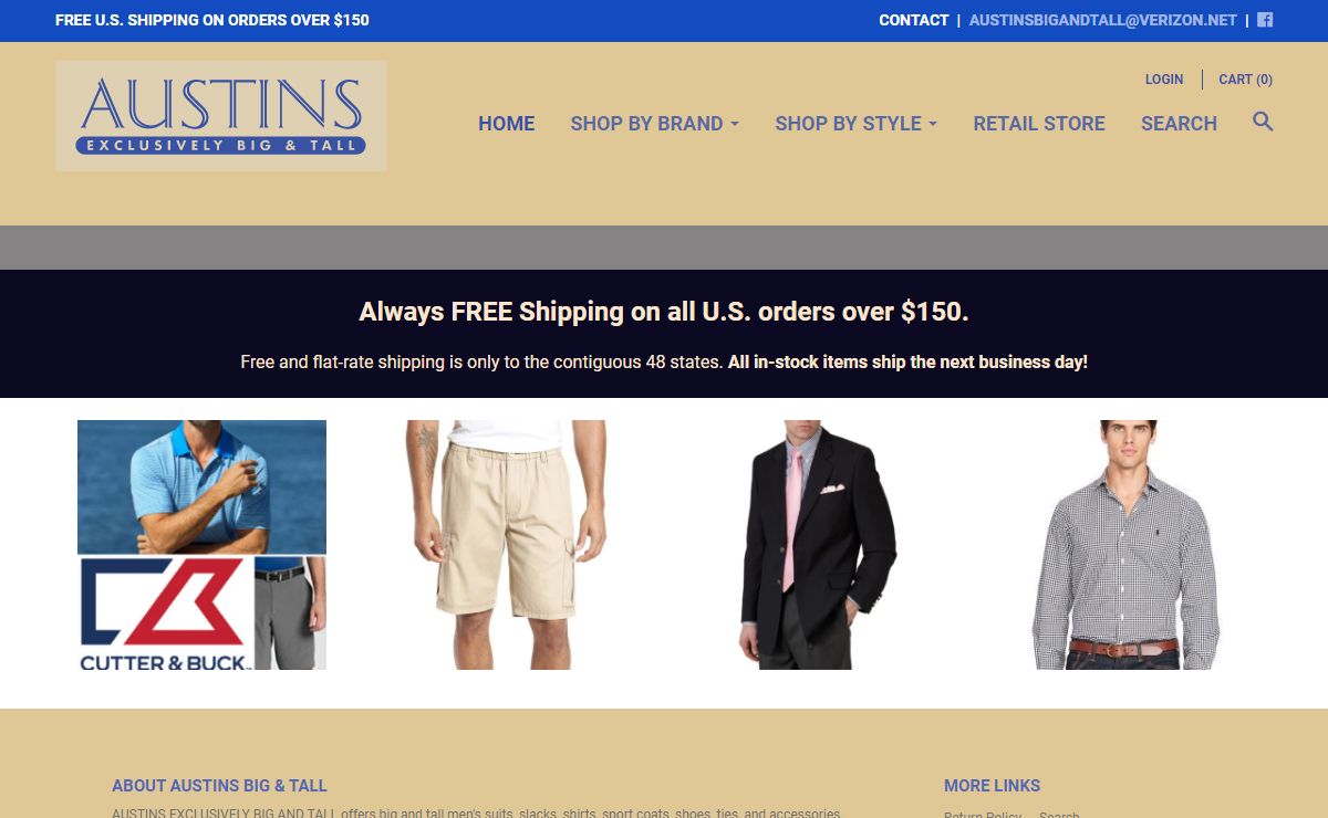 Austin's Big and Tall | Austins Exclusively Big and Tall Men's Clothing
