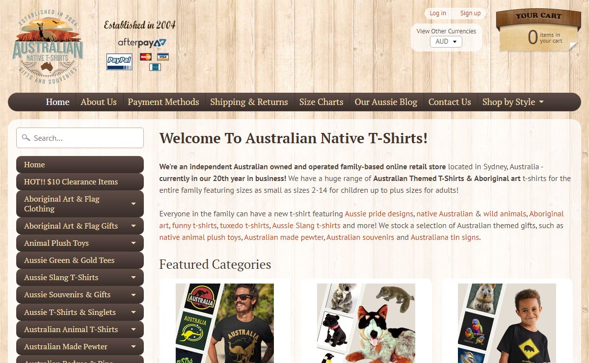Australian Native T-Shirts | Aussie T-Shirts | Native Animals | Souvenirs | Australiana Gifts