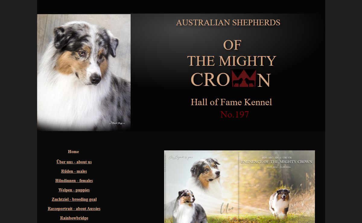 Australian Shepherds of the Mighty Crown