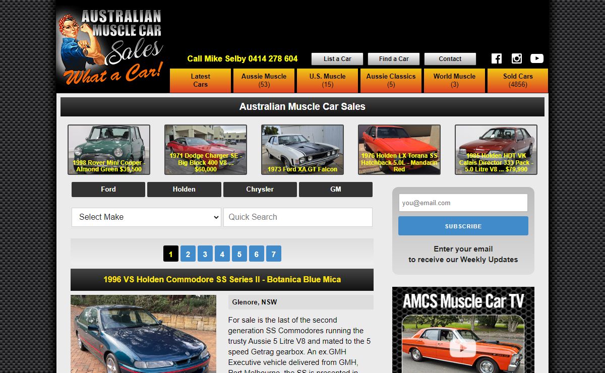 Australian Muscle Car Sales