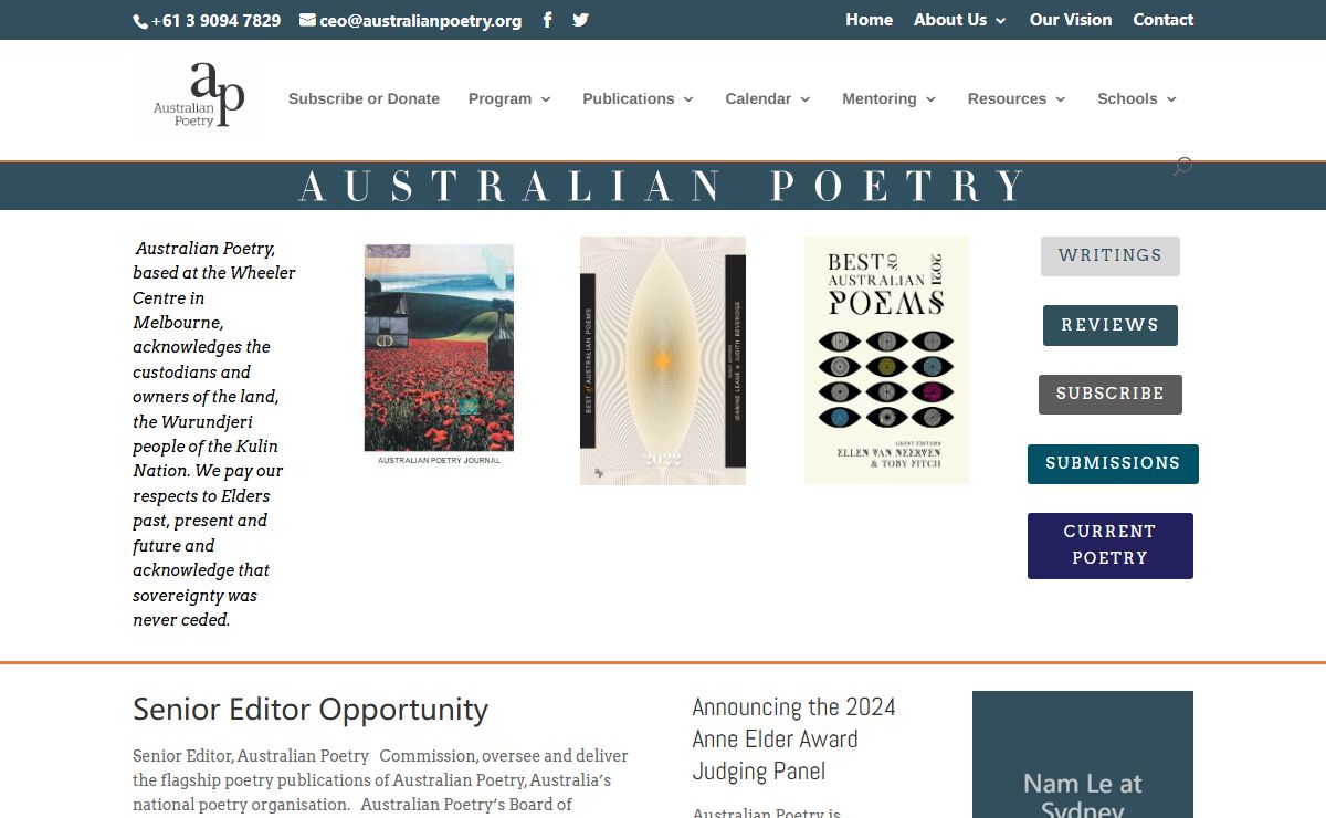Australian Poetry | promote and support Australian poets and poetry locally, regionally, nationally and internationally
