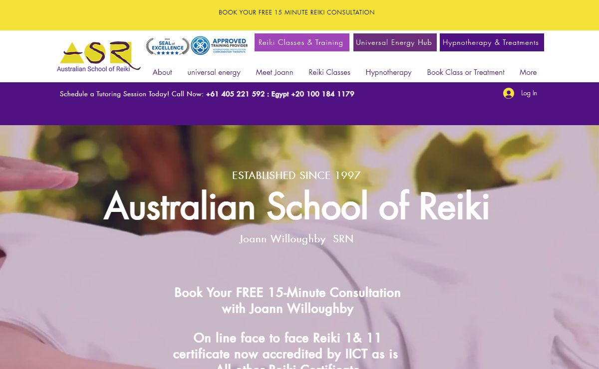 Australian School of Reiki | Joann Willoughby | Clinical Hypnotherapist