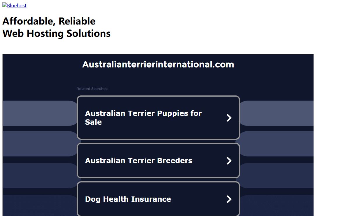 Welcome australianterrierinternational.com - BlueHost.com