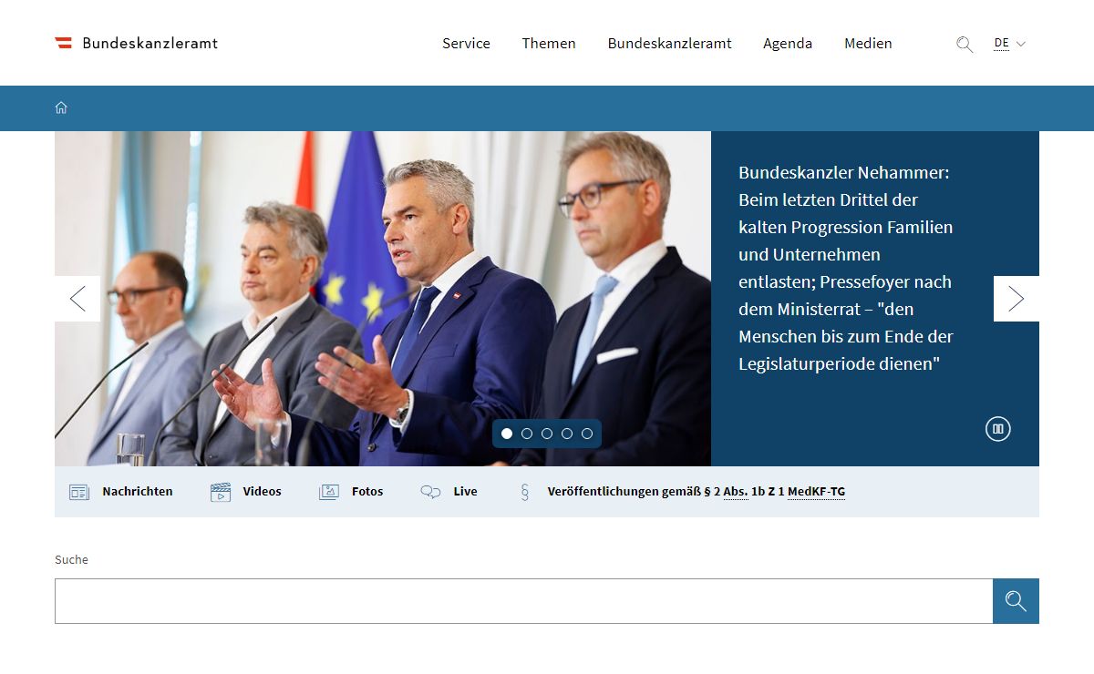 Bundeskanzleramt der Republik Österreich - Startseite