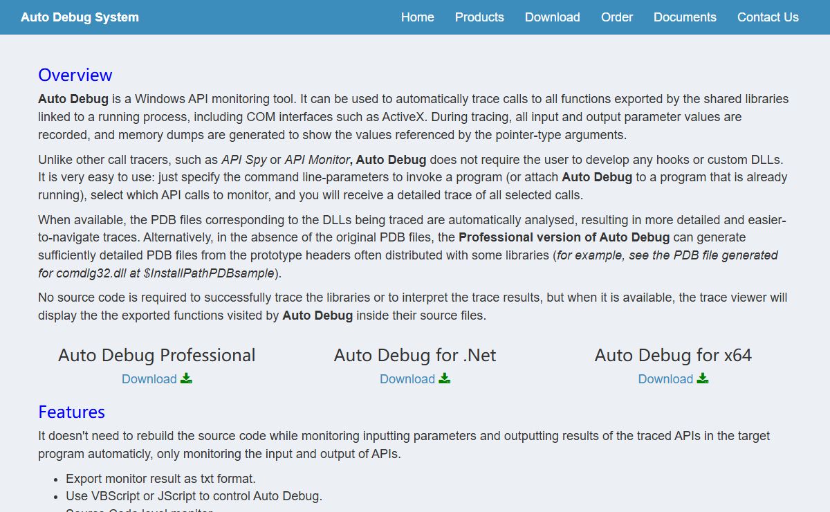 Auto Debug System - Home