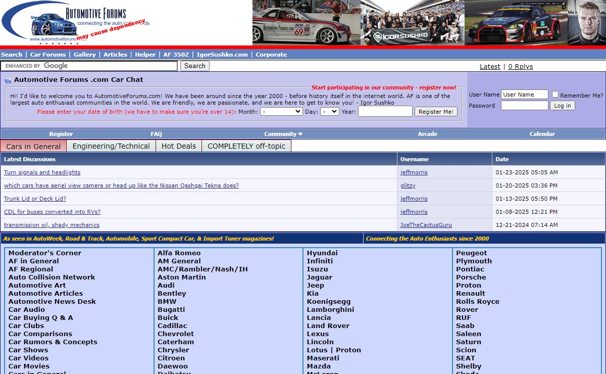 Automotive Forums .com - Car Chat Forum - Connecting the Auto Enthusiasts