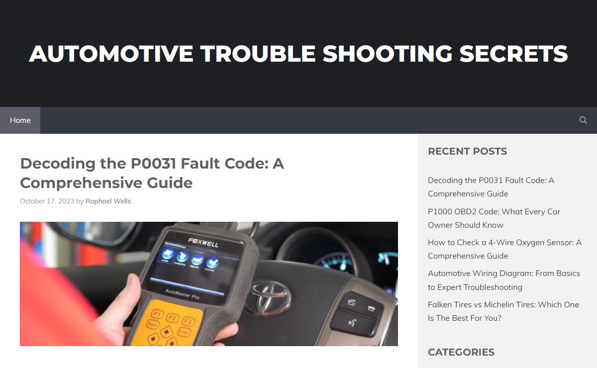 Automotive Trouble Shooting Secrets -