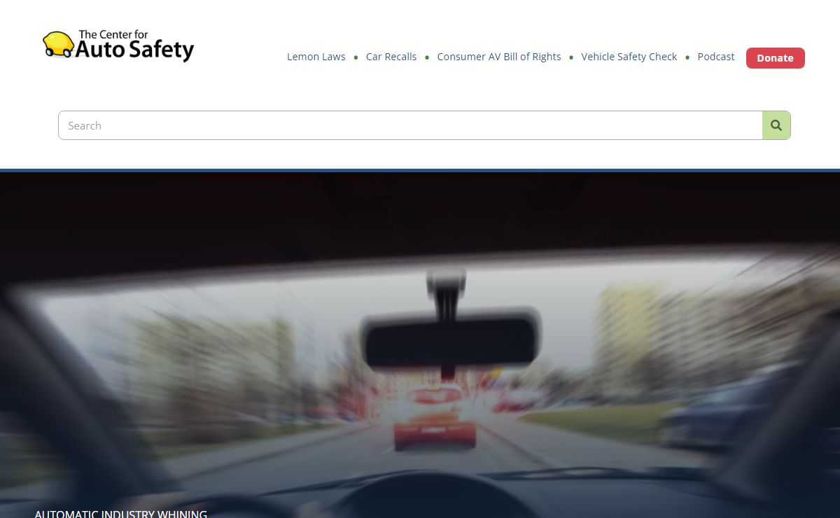 The Center for Auto Safety: Learn the latest news in auto safety.