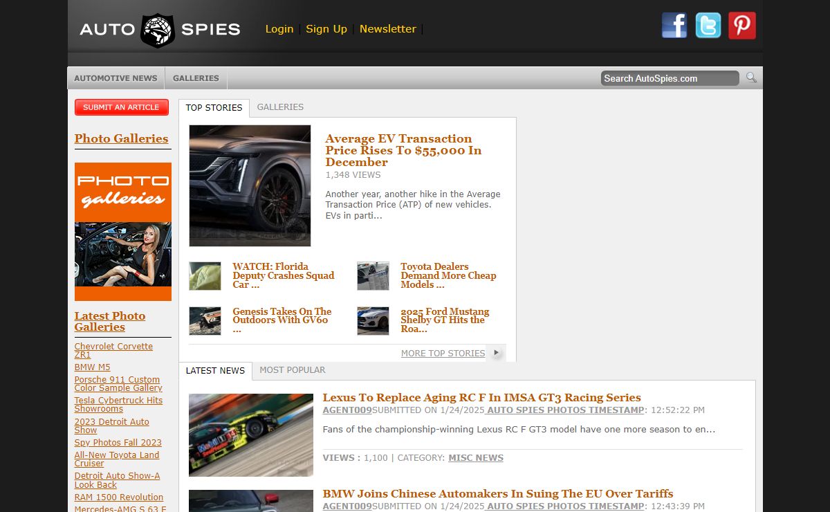 AutoSpies -Tesla, Wikileaks, TMZ, Autos, Trucks, Photos, Celebrity, Insiders